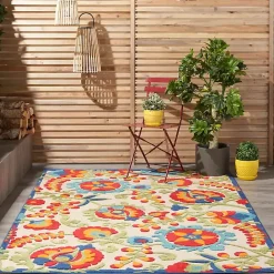 Online Kirklands Home Bright Abstract Floral Outdoor Area Rug, 5x7