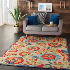 Online Kirklands Home Bright Abstract Floral Outdoor Area Rug, 5x7