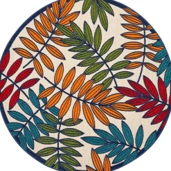 Clearance Kirklands Home Bright Branches Round Outdoor Area Rug, 5x5