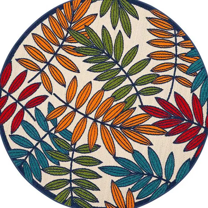 Clearance Kirklands Home Bright Branches Round Outdoor Area Rug, 5x5