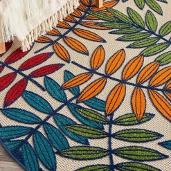 Clearance Kirklands Home Bright Branches Round Outdoor Area Rug, 5x5