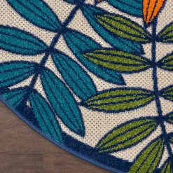 Outlet Kirklands Home Bright Branches Round Outdoor Area Rug, 7x7