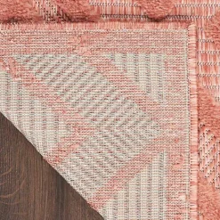 Outlet Kirklands Home Bright Coral Diamond Outdoor Area Rug, 6x9 Orange