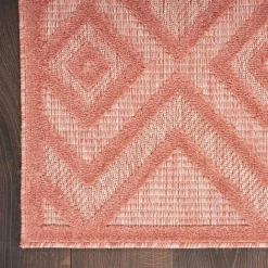 Outlet Kirklands Home Bright Coral Diamond Outdoor Area Rug, 6x9 Orange