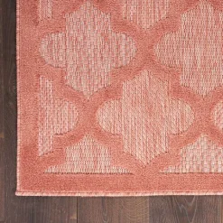 Online Kirklands Home Bright Coral Trellis Outdoor Area Rug, 4x6