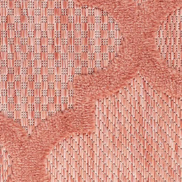 Online Kirklands Home Bright Coral Trellis Outdoor Area Rug, 4x6