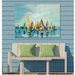 Discount Kirklands Home Bright Sails Outdoor Canvas Art Print