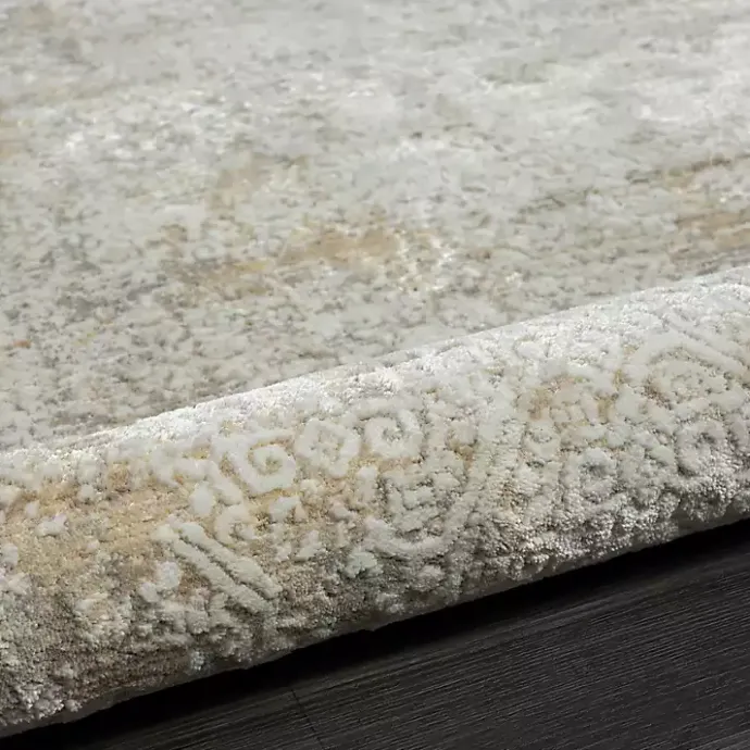 Clearance Kirklands Home Brisbane Beige Faded Damask Area Rug, 5x8