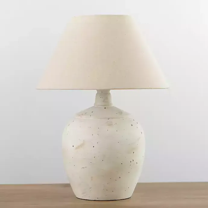 Hot Kirklands Home Bronson Cream Painted Table Lamp Tan