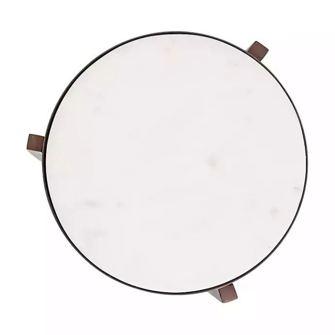 Discount Kirklands Home Bronze Angular Marble Accent Table Gold