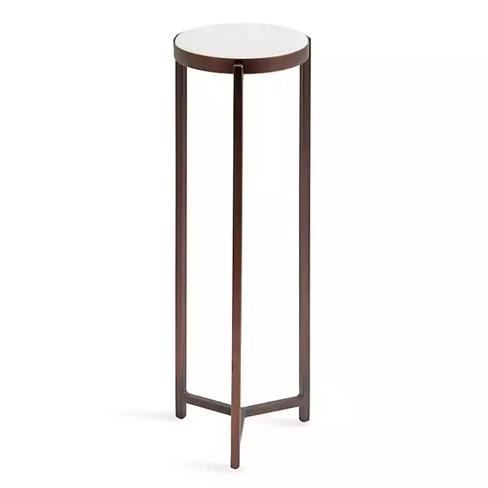 Discount Kirklands Home Bronze Angular Marble Accent Table Gold