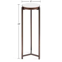 Discount Kirklands Home Bronze Angular Marble Accent Table Gold