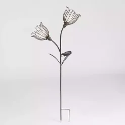 Online Kirklands Home Bronze Flowers Solar Lantern Yard Stake Gold