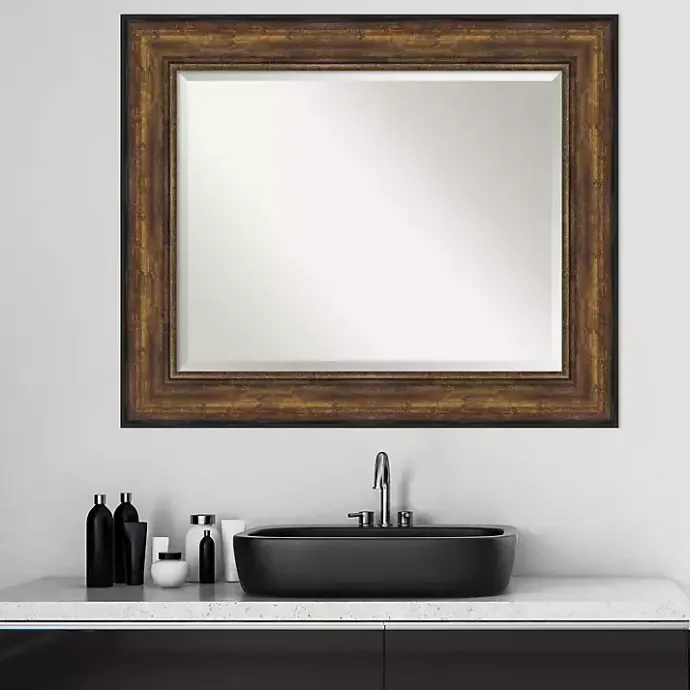 Best Kirklands Home Bronze Frame Beveled Mirror, 35.5x29.5 in.