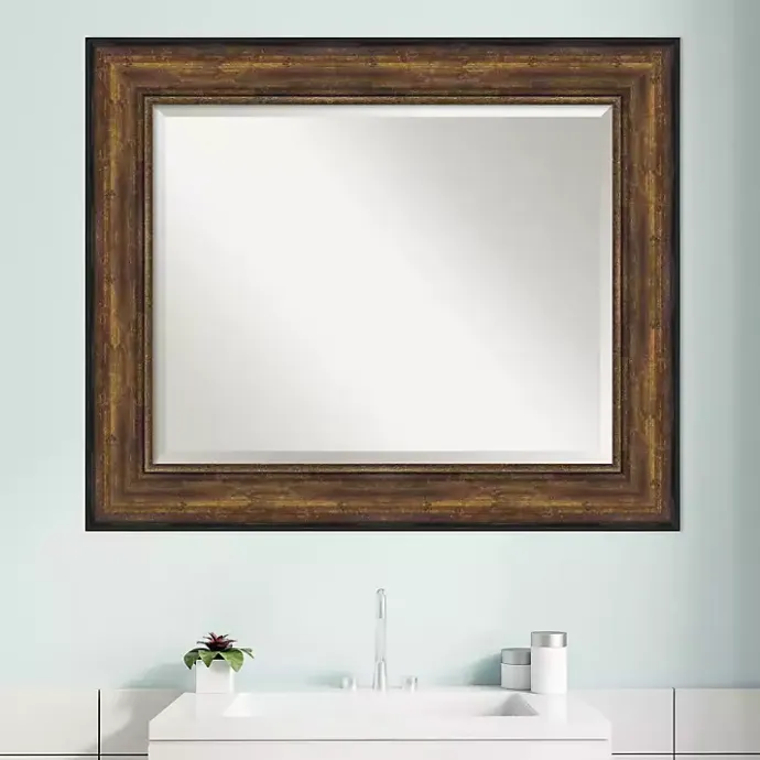 Best Kirklands Home Bronze Frame Beveled Mirror, 35.5x29.5 in.