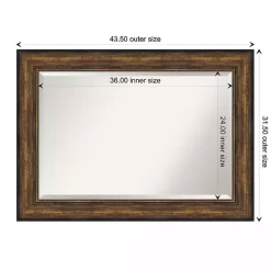 Online Kirklands Home Bronze Frame Beveled Mirror, 43.5x31.5 in.