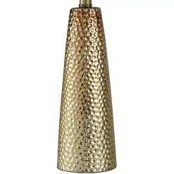 Outlet Kirklands Home Bronze Hammered Table Lamp White