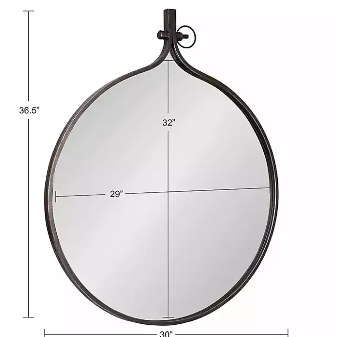 Hot Kirklands Home Bronze Metal Antique Round Wall Mirror