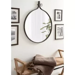 Hot Kirklands Home Bronze Metal Antique Round Wall Mirror