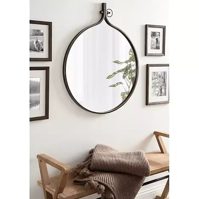 Hot Kirklands Home Bronze Metal Antique Round Wall Mirror