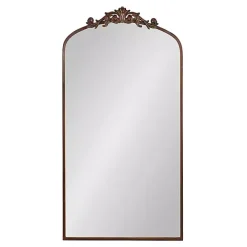 Online Kirklands Home Bronze Metal Arch Ornate Crown Wall Mirror Brown