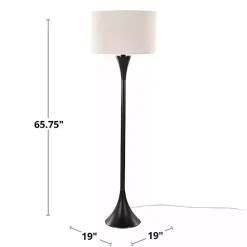 Best Kirklands Home Bronze Metal Hourglass Floor Lamp Brown