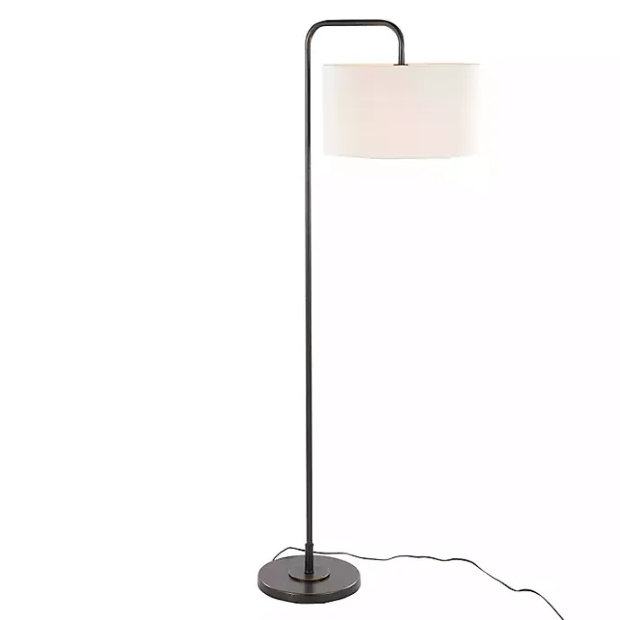 Outlet Kirklands Home Bronze Metal Puck Floor Lamp Brown