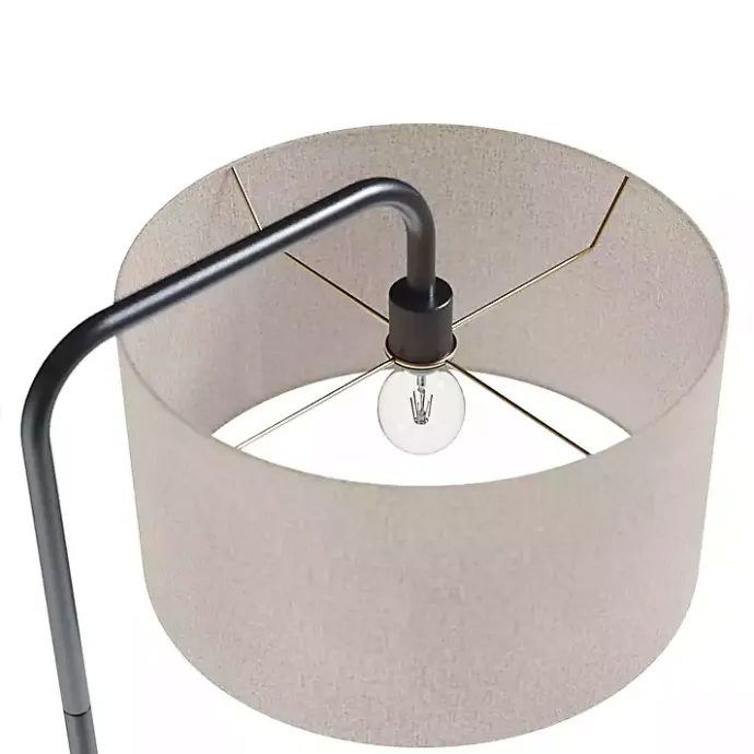 Outlet Kirklands Home Bronze Metal Puck Floor Lamp Brown
