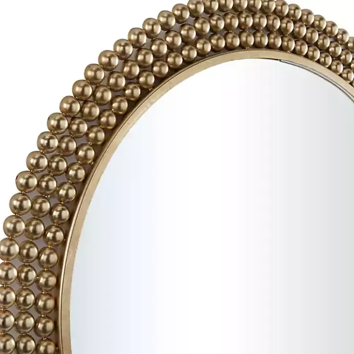 Discount Kirklands Home Metal Tiered Bead Frame Wall Mirror Bronze