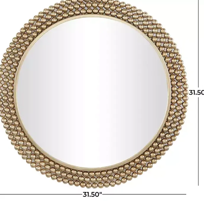 Discount Kirklands Home Metal Tiered Bead Frame Wall Mirror Bronze