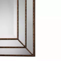 Clearance Kirklands Home Bronze Metallic Grooved Texture Wall Mirror Brown