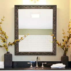 Kirklands Home Bronze Ornate Beveled Framed Wall Mirror