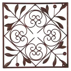 New Kirklands Home Bronze Scrollwork 4-pc. Panel Wall Art Brown
