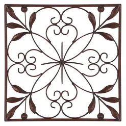 New Kirklands Home Bronze Scrollwork 4-pc. Panel Wall Art Brown