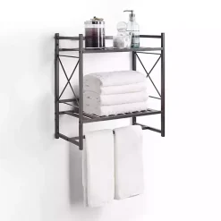 Hot Kirklands Home Bronze 2-Tier Utility Shelf Brown