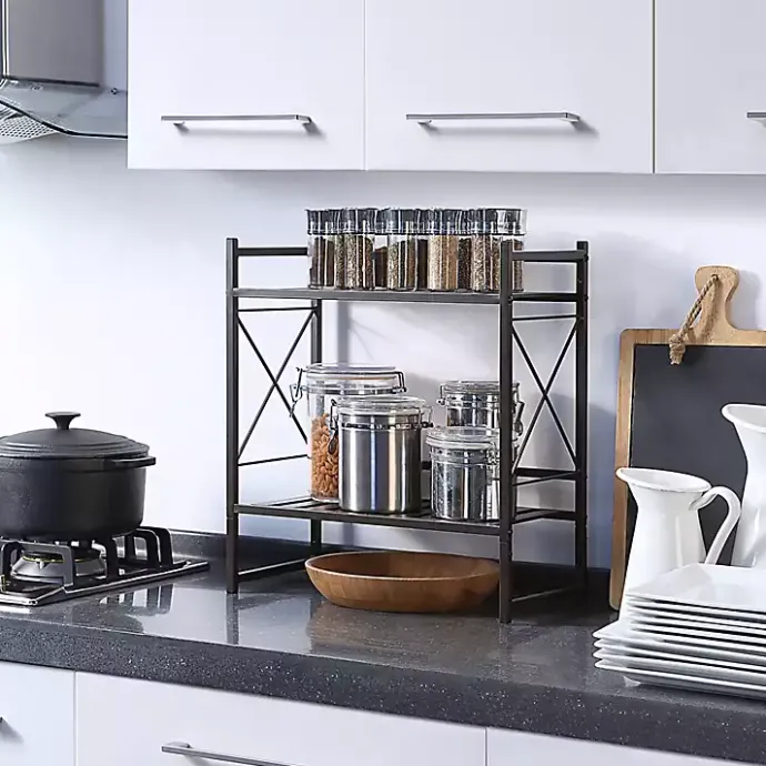 Hot Kirklands Home Bronze 2-Tier Utility Shelf Brown