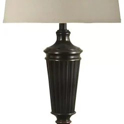 Best Kirklands Home Bronze Wood Tapered 3-pc. Lamp Set Tan