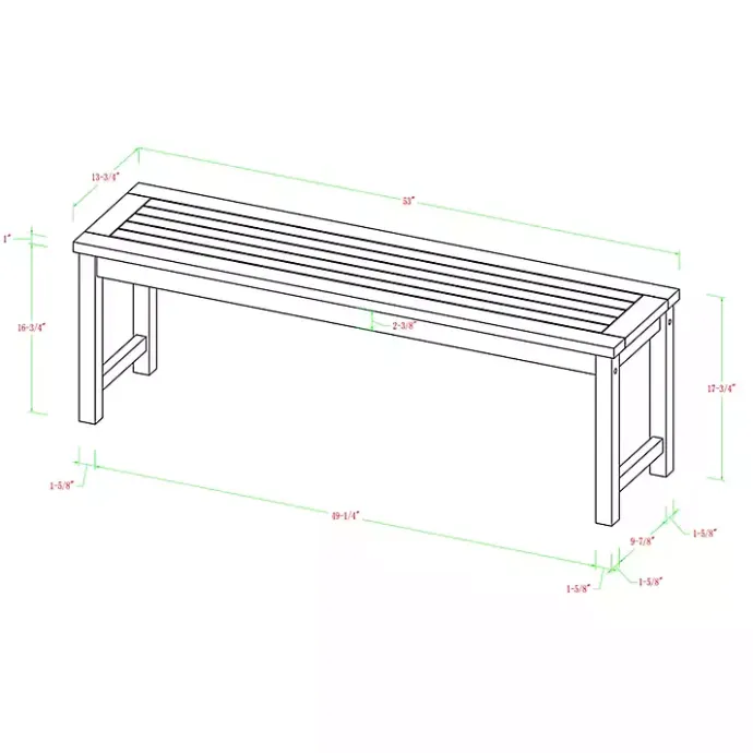 Online Kirklands Home Acacia Wood Outdoor Bench Brown