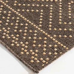 Kirklands Home Adelaide Diamond Outdoor Area Rug, 5x7 Brown