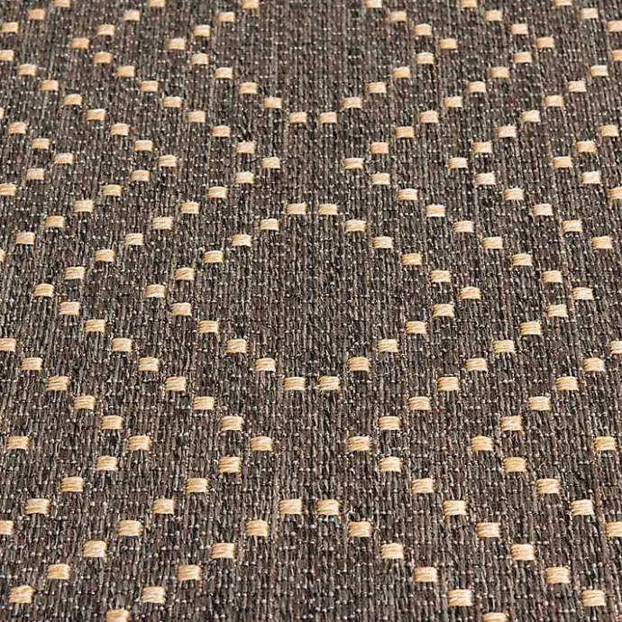 Kirklands Home Adelaide Diamond Outdoor Area Rug, 5x7 Brown