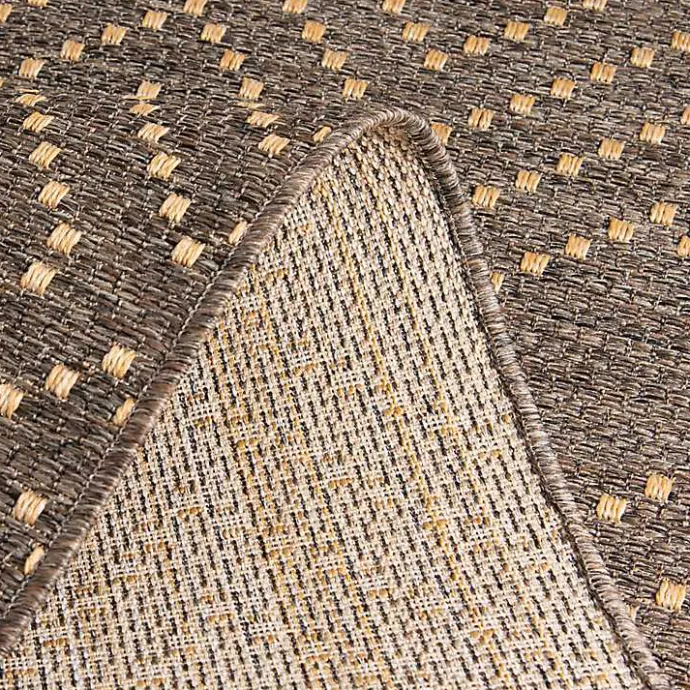 Kirklands Home Adelaide Diamond Outdoor Area Rug, 5x7 Brown