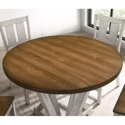 Discount Kirklands Home Brown and Antique White Wood Counter Table