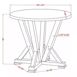 Discount Kirklands Home Brown and Antique White Wood Counter Table