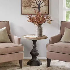 Hot Kirklands Home Brown and Black Wooden Hemlock Accent Table