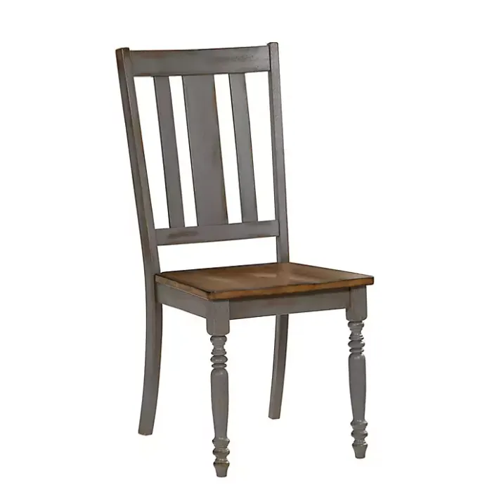 New Kirklands Home and Gray Wooden Dining Chairs, Set of 2 Brown