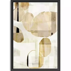 Best Kirklands Home Brown and Tan Shapes Framed Canvas Art Print
