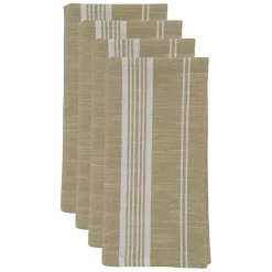 Hot Kirklands Home and White Striped Napkins, Set of 4 Brown