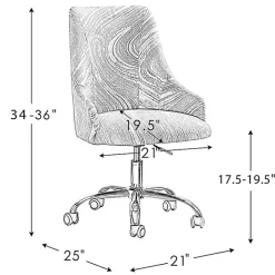 Sale Kirklands Home Brown and White Upholstered Cow Print Office Chair