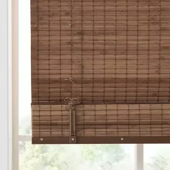 Sale Kirklands Home Bamboo Light Filtering Roman Shade, 29 in. Brown