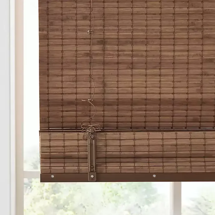 Clearance Kirklands Home Bamboo Light Filtering Roman Shade, 31 in. Brown